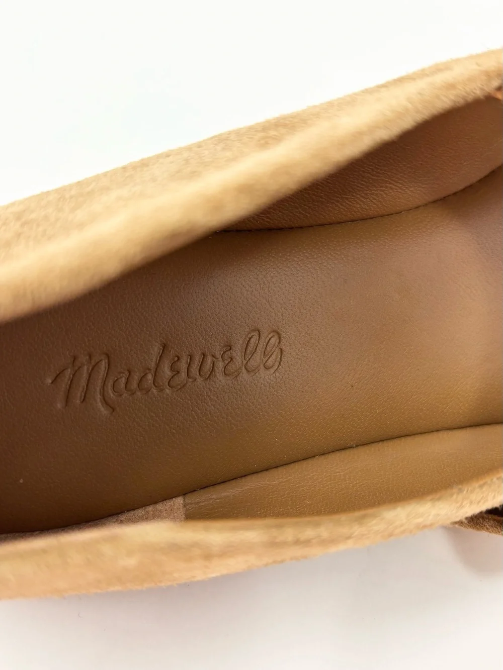 Madewell The Remy Mary Jane Flats Dried Acorn Brown Suede Gold Buckle Size 6
